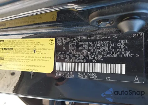 2005 Lexus Rx 330 from USA, damaged, VIN 2T2GA31U55C026858